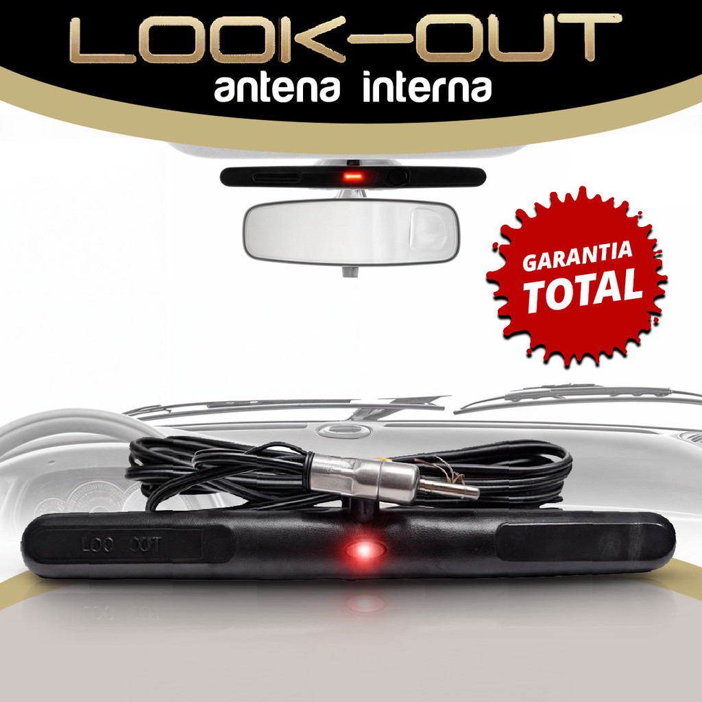 Antena Interna Amplificada Am Fm Parabrisa Look Out Universal em Oferta na Shopee