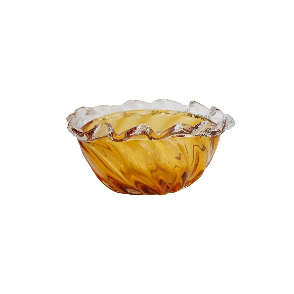 Centro De Mesa Decor Murano 21x15x10 Cm Ambar