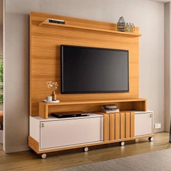 Estante Home Theater Ambiente Bold Cinamomo Off White - Hb Móveis
