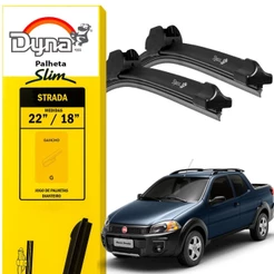 Kit palheta parabrisa dianteiro Strada 1998 a 2020 Original Dyna Funcionamento Silencioso