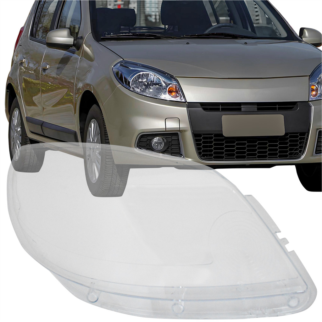 Lente Dianteira do Farol RENAULT SANDERO  -Ld Direito/Passageiro-12 a 2014