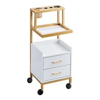 Carrinho Auxiliar Para Salão De Beleza Cor Dourado em Oferta na Shopee