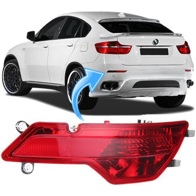 Olho de Gato Refletor Parachoque Traseiro BMW X6 de 2008 a 2014 - Esquerdo