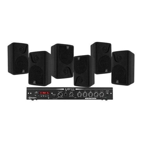 Kit Som Ambiente Taramps Ths3600 Bt + 6 Caixa Bravox 120wrms