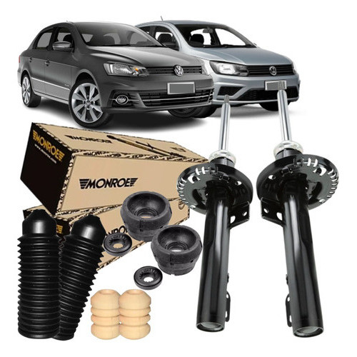 PAR AMORTECEDORES DIANTEIROS E KIT - VW GOL/ VOYAGE G5 G6 G7 G8 - MONROE AXIOS em Oferta na Shopee
