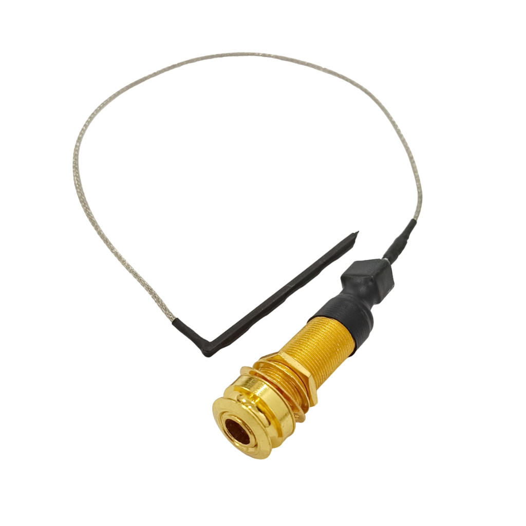 Kit Captador Passivo Para Cavaco Cavaquinho Ukulele Com Jack Dourado