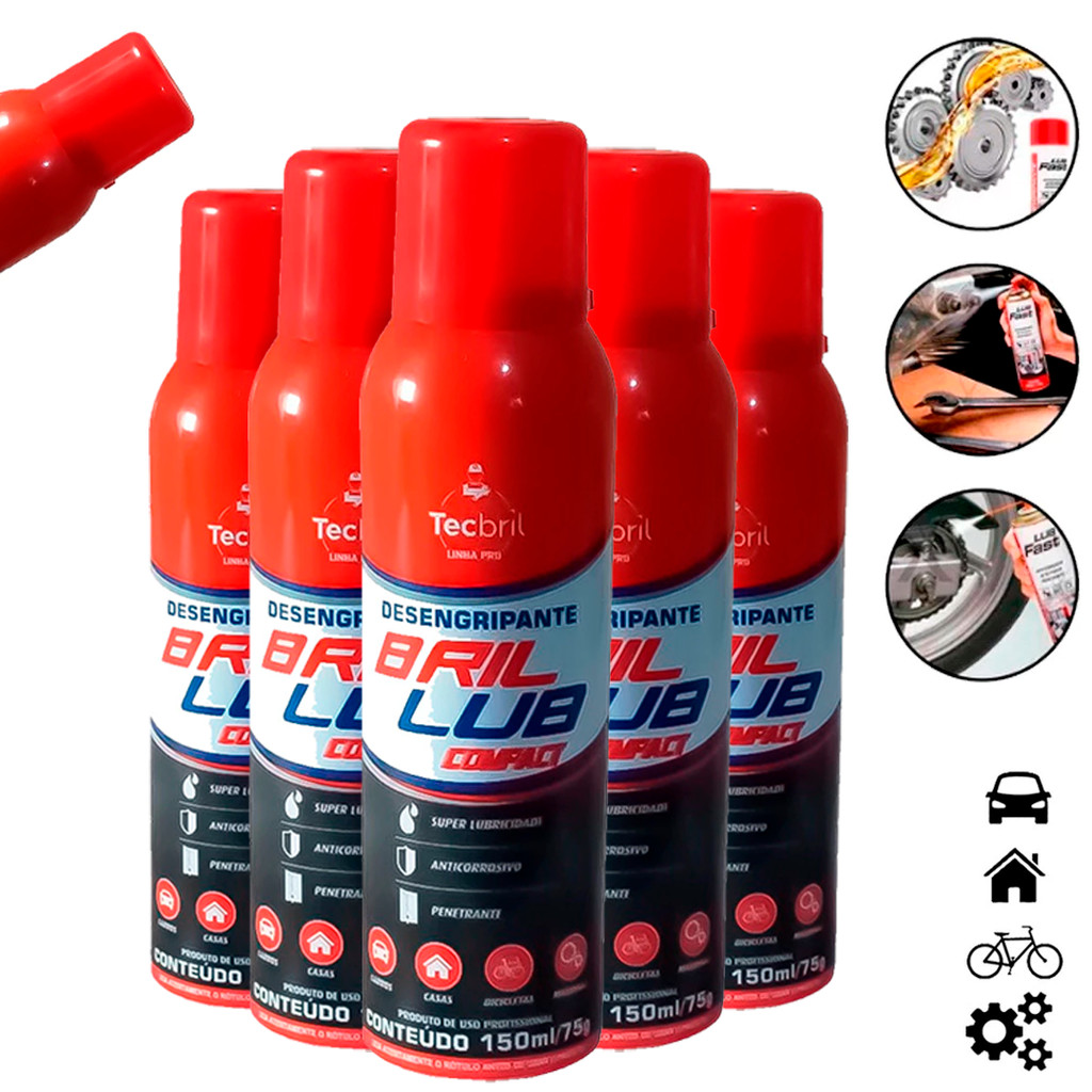 Kit Jogo Lubrificante Desengripante Spray Anticorrosivo150ml 75g Super 6 - 12 Ou 24 Unidades em Oferta na Shopee