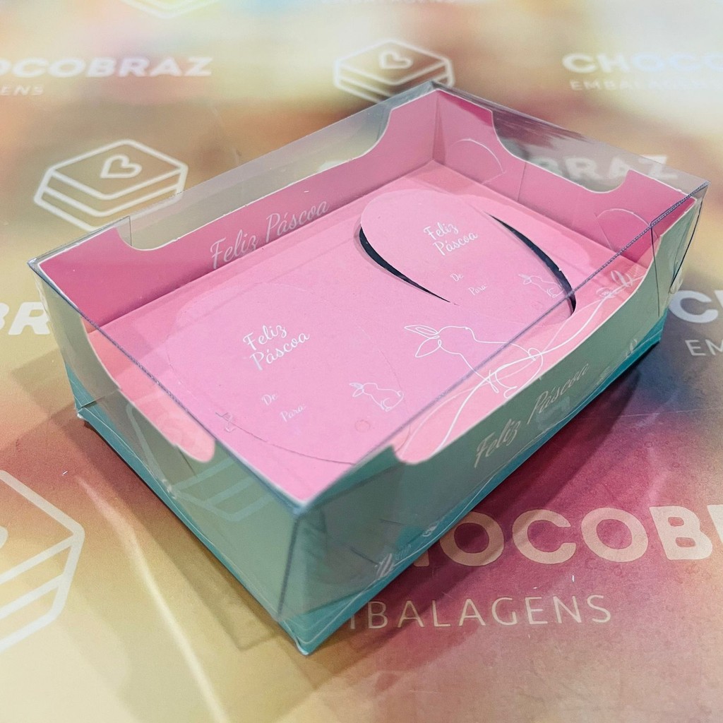 10 CAIXA 2 OVO 50G DUPLAFACE AZUL E ROSA IDEIA PASCOA OUTLET · foto 2