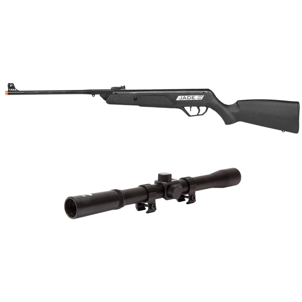 Carabina de Pressão New Jade Oxidada 4.5mm - CBC + Luneta 4x20 em Oferta na Shopee