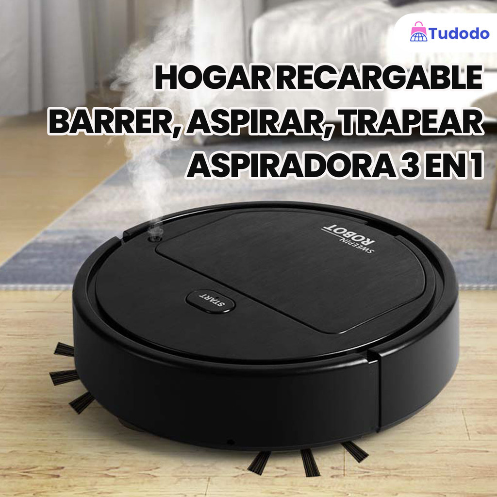 Aspirador Robô Grande e Redondo 1200PA, Limpeza Automática Inteligente para Casas Amplas