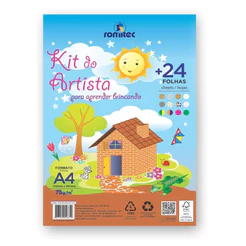 Kit do artista com 24 folhas Romitec
