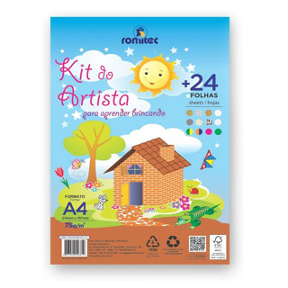 Kit do artista com 24 folhas Romitec em Oferta na Shopee
