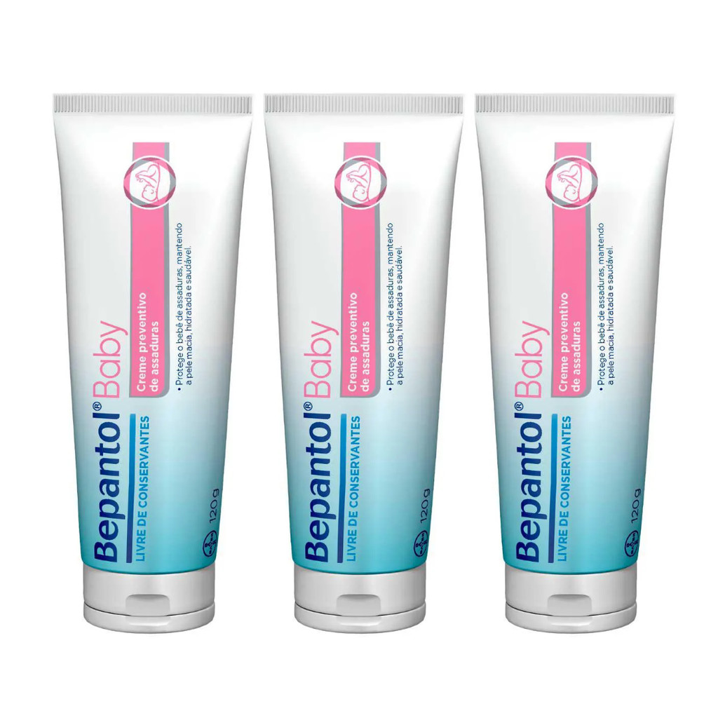 KIT 3 Bepantol Baby Pomada para Assaduras 120g em Oferta na Shopee