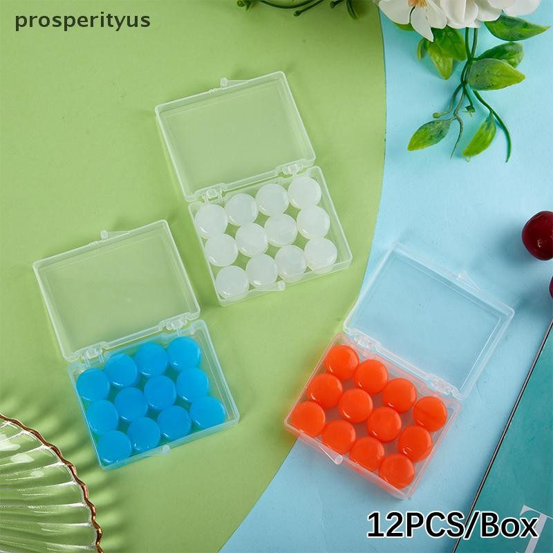 [prosperityus] 12 Pcs Tampões De Ouvido De Silicone Reutilizáveis Cera Moldáveis Para Natação Com Cancelamento De Reduçã em Oferta na Shopee