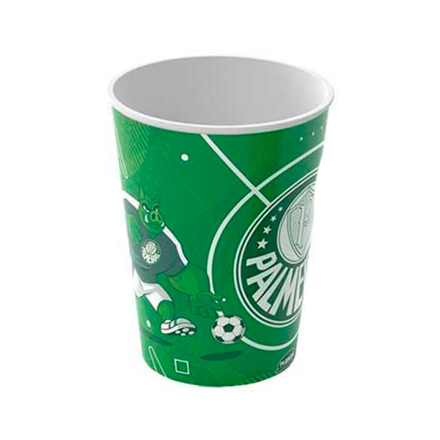 Copo de Plástico Palmeiras - 320 ml - 1 unidade - Plasútil - Rizzo em Oferta na Shopee