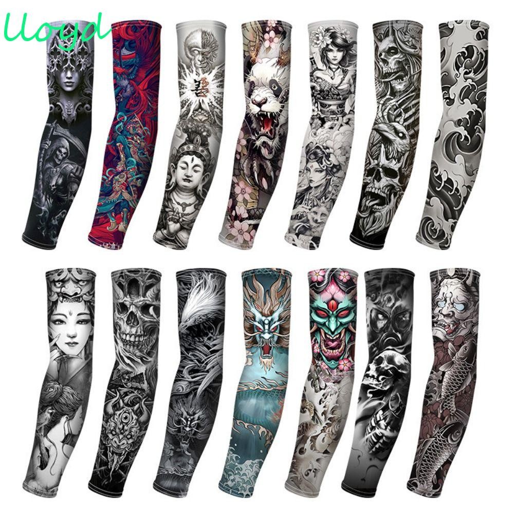 Manga Protetora Solar Masculina LLOYD , Elástica Fina Para Tatuagem De Braço De Flor , Capa De Proteção Com UV Sem Costu