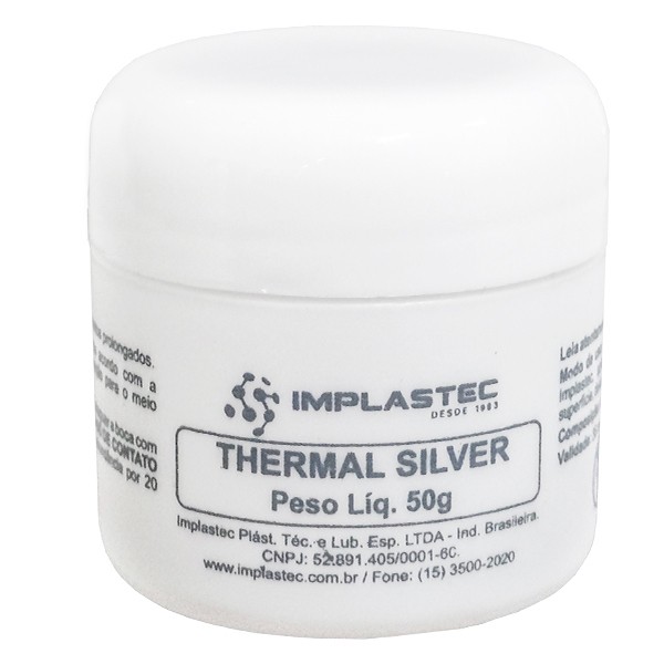 Pasta Térmica Prata Cinza Thermal Silver Implastec 50g em Oferta na Shopee