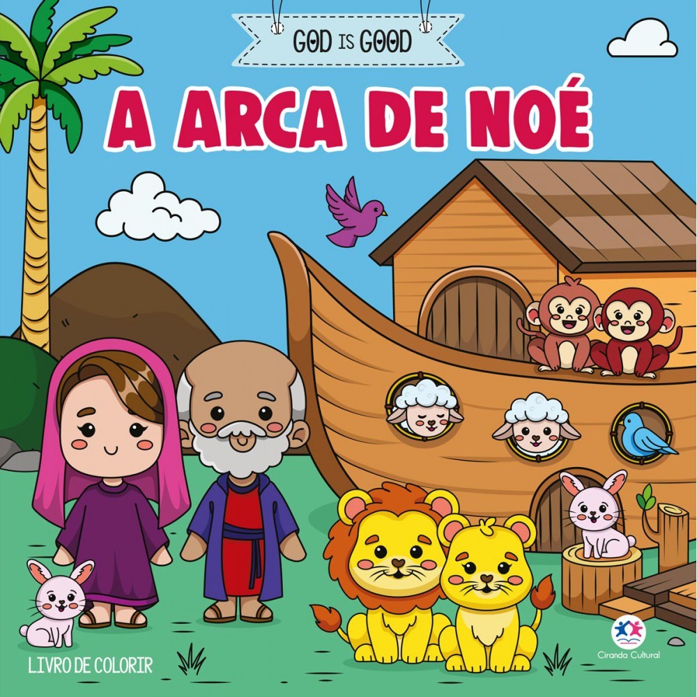 Livro A arca de Noé - Livro de colorir em Oferta na Shopee
