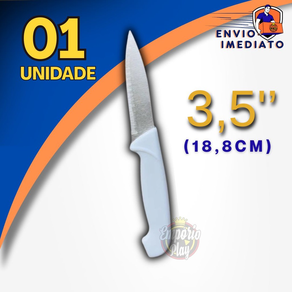 Faquinha 3,5" Cortar Legumes Descascar de Aço Inox Faca Pequena Descascadora Cortante Afiada em Oferta na Shopee