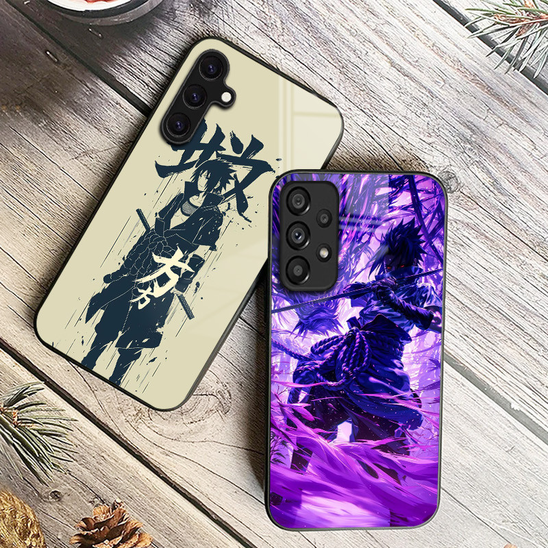 Sasuke Uchiha naruto 04 Capa De Telefone De Vidro Para Samsung Galaxy A14 A16 A30 A22 A32 A33 A34 A40 A42 A55 4G A52 A53