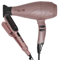 GA.MA ITALY Kit Secador Keration 4D E Prancha Waver & Brush Keration Bivolt