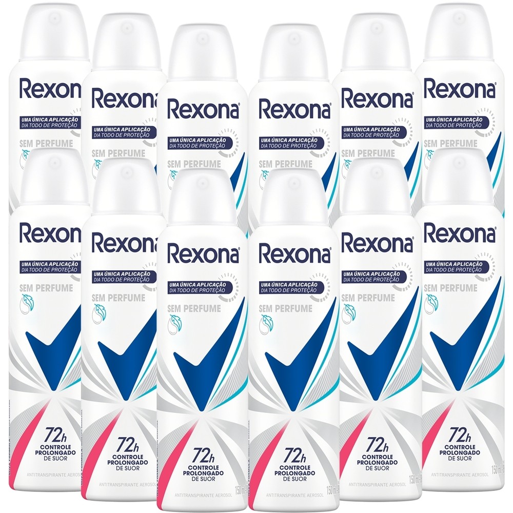 Kit 12 und Desod Aero Rexona Feminino Sem Perfume 150ml em Oferta na Shopee