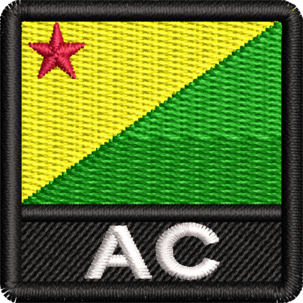 Bordado Patch Mini Bandeira Estado Acre Ban349