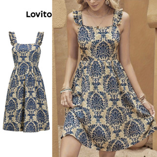 Lovito Vestido Boho Vestido Padrão Paisley Para Mulheres L95ED185 em Oferta na Shopee