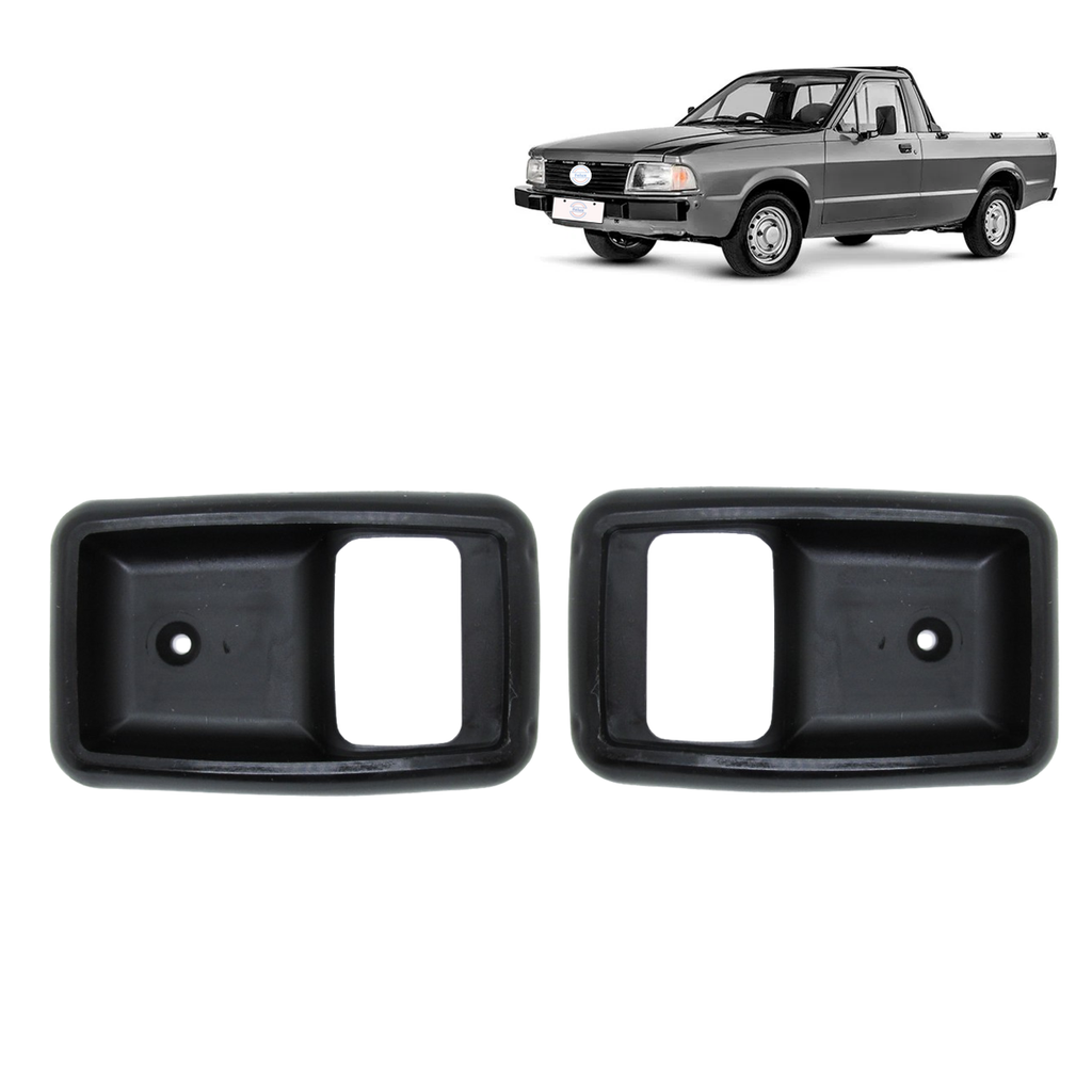 Par de Molduras Acabamento Maçanetas Pampa 1982-1997 Preta em Oferta na Shopee