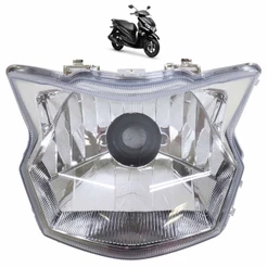 Farol Completo Biz 125 2019 2020 2021 2022 Cristal Máscara Cromada Lâmpada H4 Lente Lisa Acrílico