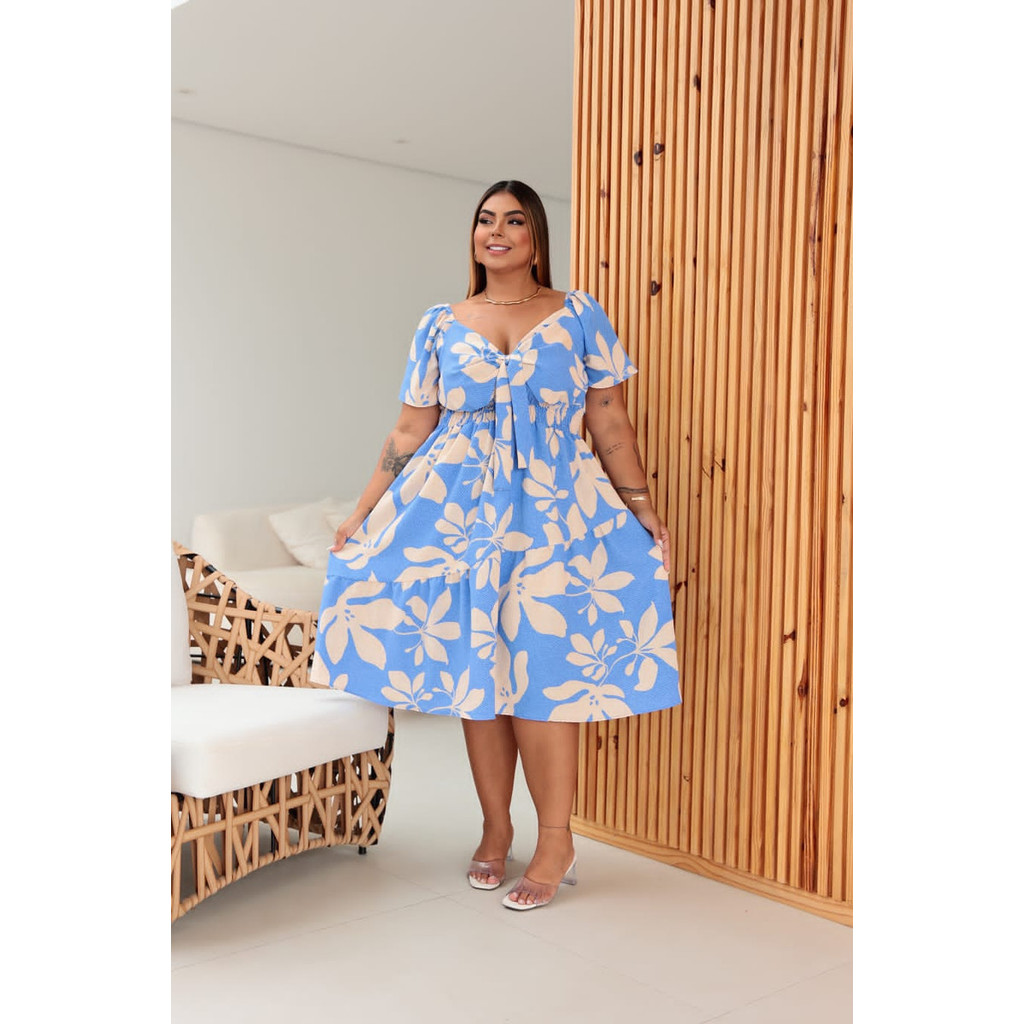 Vestido Evangélico Midi Elegante Moda Casual Duna Premium