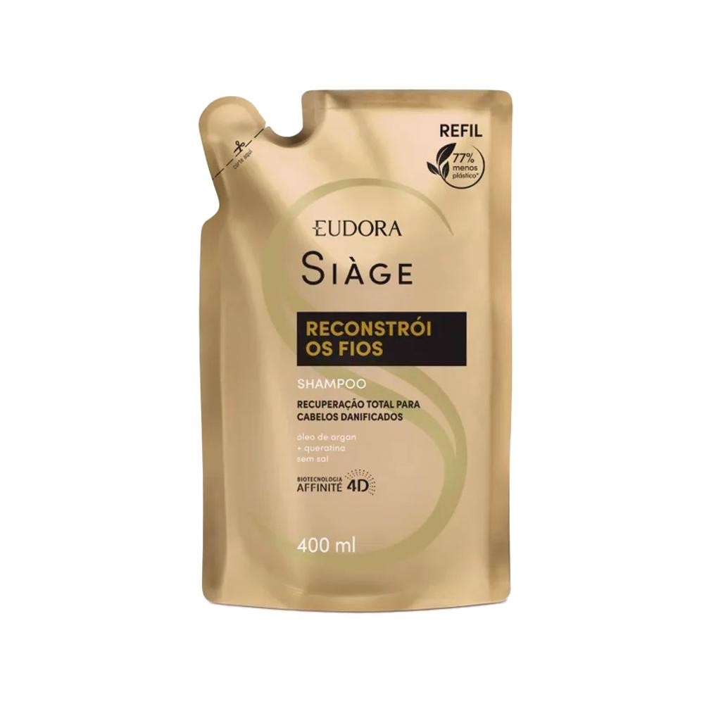Eudora Siàge Reconstrói Os Fios Shampoo Refil 400ml