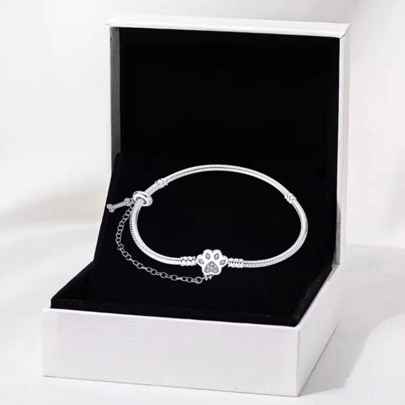 Pulseira Original s925 prata esterlina bonito garra corrente de segurança pulseira jóias requintadas adequadas para puls