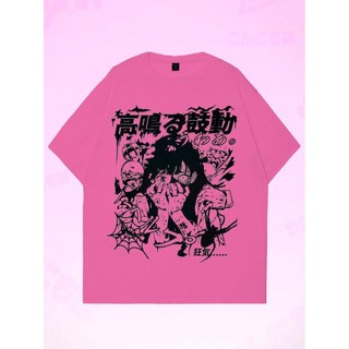 Camiseta Oversized Feminina Rosa Coleção Anime Trash Unissex Feminina Desenho Japones Old School