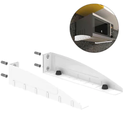 Suporte De Parede Branco Para Microondas Purificador Forno Multiuso Universal 35cm Em Aço Resistente