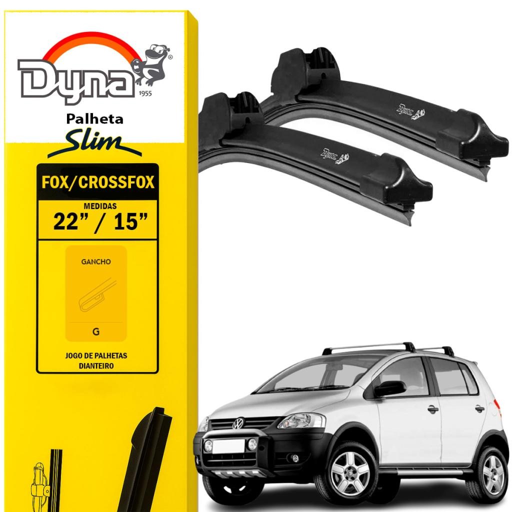Jogo palheta parabrisa dianteiro Fox 2010 a 2012 Original Dyna Limpeza Precisa