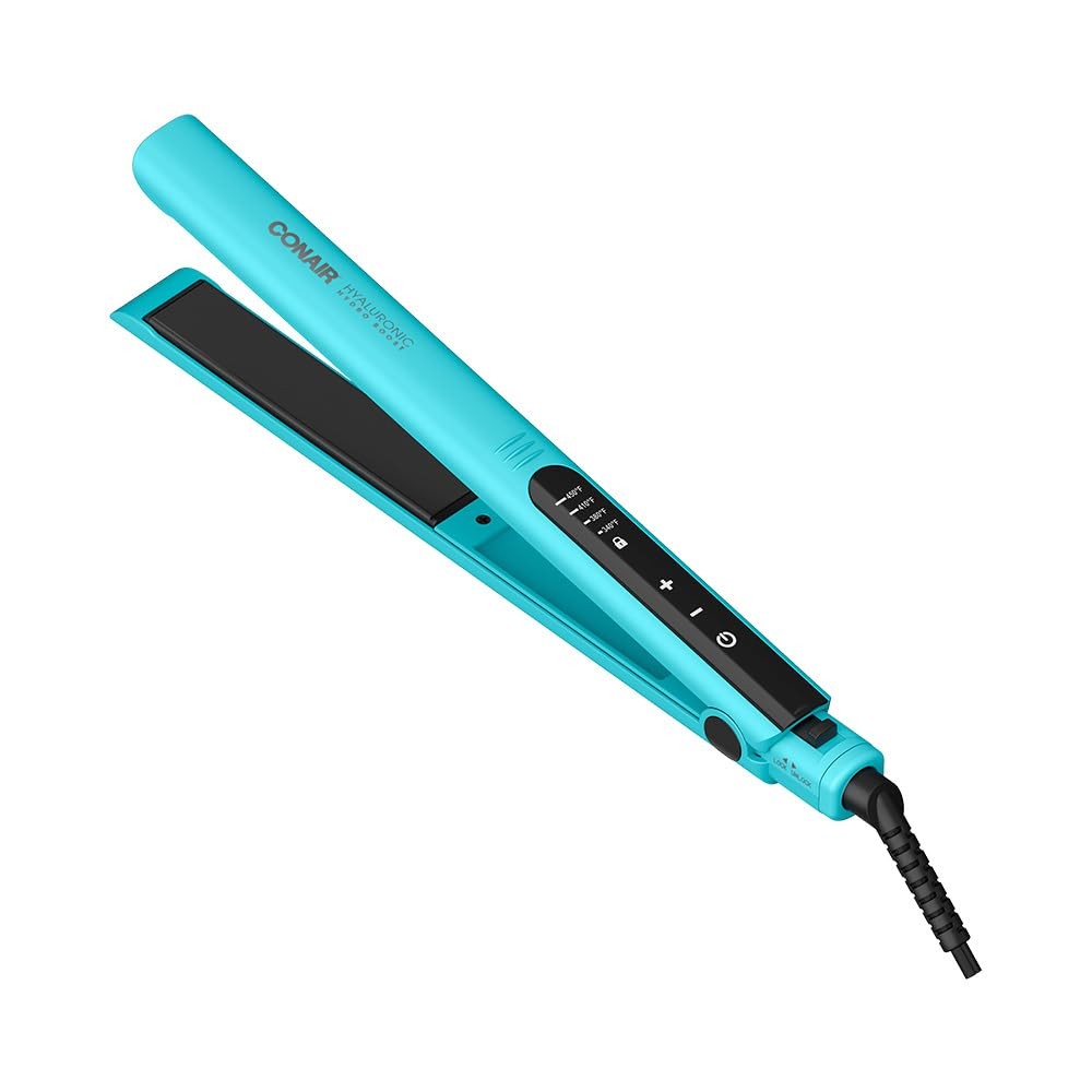 Prancha de Cabelo Conair Chapinha Infusão de Ácido Hialurônico, Hyaloronic Hydro Boost Azul  Bivolt