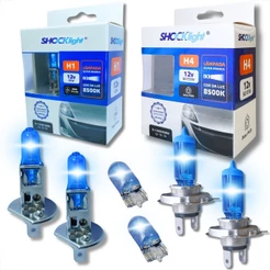 KIT LÂMPADA FAROL ALTO BAIXO E LANTERNA SUPER BRANCA H1 H4 E T10 DUPLO FOCO KIT COMPLETO SUBSTITUIÇÃO LÂMPADA QUEIMADA