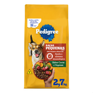 Ração Pedigree Carne E Vegetais Cães Adultos Raças Pequenas 2,7 Kg em Oferta na Shopee