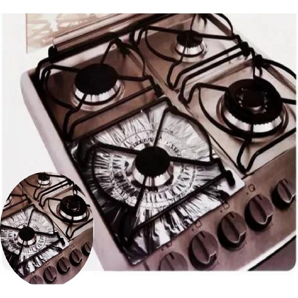 20un Protetor De Fogão Forro Forra Fogão 5 Bocas Papel Alumínio