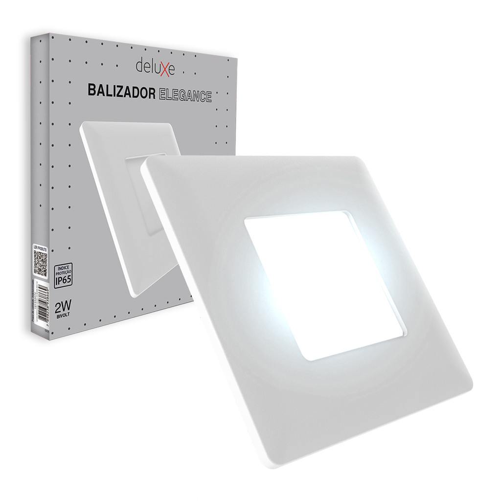 Balizador led Elegance 4x4 2w 6500K 110v/220v Ip65 Bf Deluxe em Oferta na Shopee