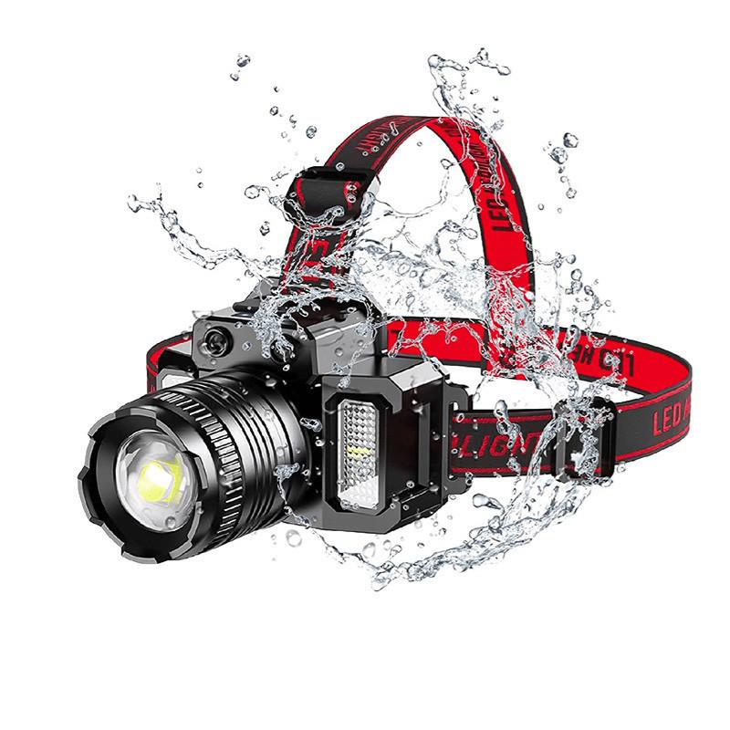 Imagem Farol Lanterna Iluminação De Emergência Cabeça Lâmpada Ao Ar Livre À Prova Dwaterproof Água Pesca Acampamento USB Recarr