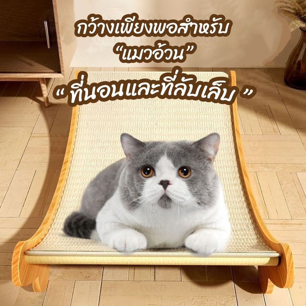 ที่ลับเล็บเปลนอน ของเล่นแมว ที่นอนแมว 2 in 1 เก้าอี้ลับเล็บแมว แผ่นลับเล็บ ที่ฝนเล็บสัตว์เลี้ยง - ภาพที่ 5