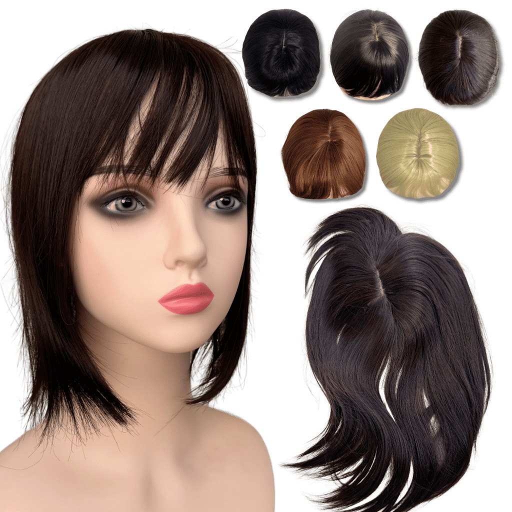 Prótese capilar feminino topo de tic-tac fibra orgânica em Oferta na Shopee