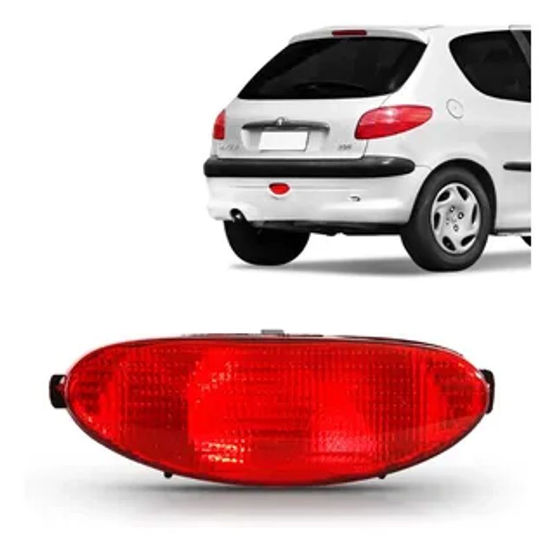 Refletor Olho Gato Parachoque Tras Peugeot 206 05/09 819100h020