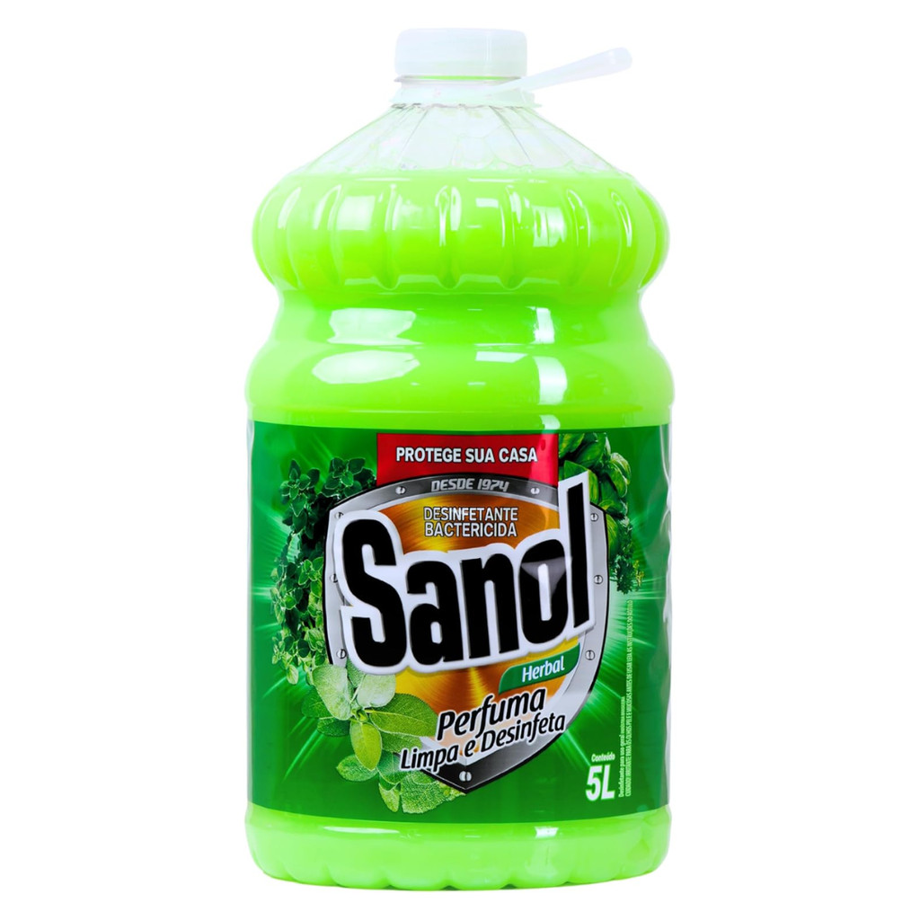 Desinfetante Herbal Sanol 5L – Multiuso e Bactericida em Oferta na Shopee