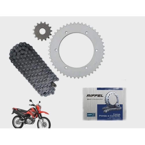 Kit Relação Tração Transmissão XTZ 250 LANDER 2009 à 2026 e XTZ 250 Z TÉNÉRÉ 2010 à 2019