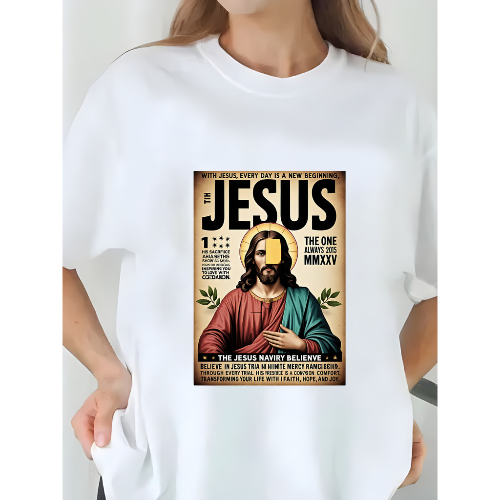 Camiseta Feminina Jesus The One True Savior Blusa Unissex Streetwear 2025 Novo