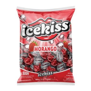 Bala Dura Icekiss Morango 500g - Cory