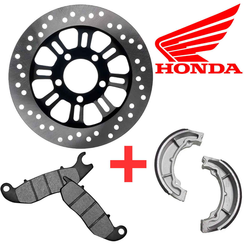 Disco Freio + Patins de Freio (Lona) + Pastilha Freio Titan150 Mix 2009 a 2013 em Oferta na Shopee